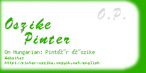 oszike pinter business card